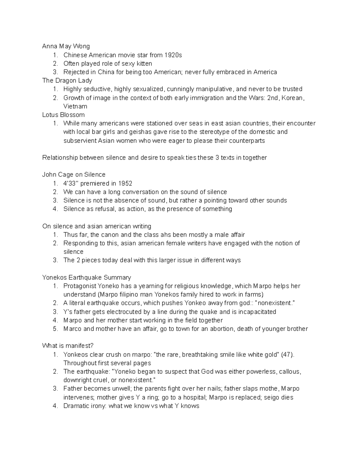 Anna May Wong: Unit 4 Lecture Notes on Asian American Identity - Studocu