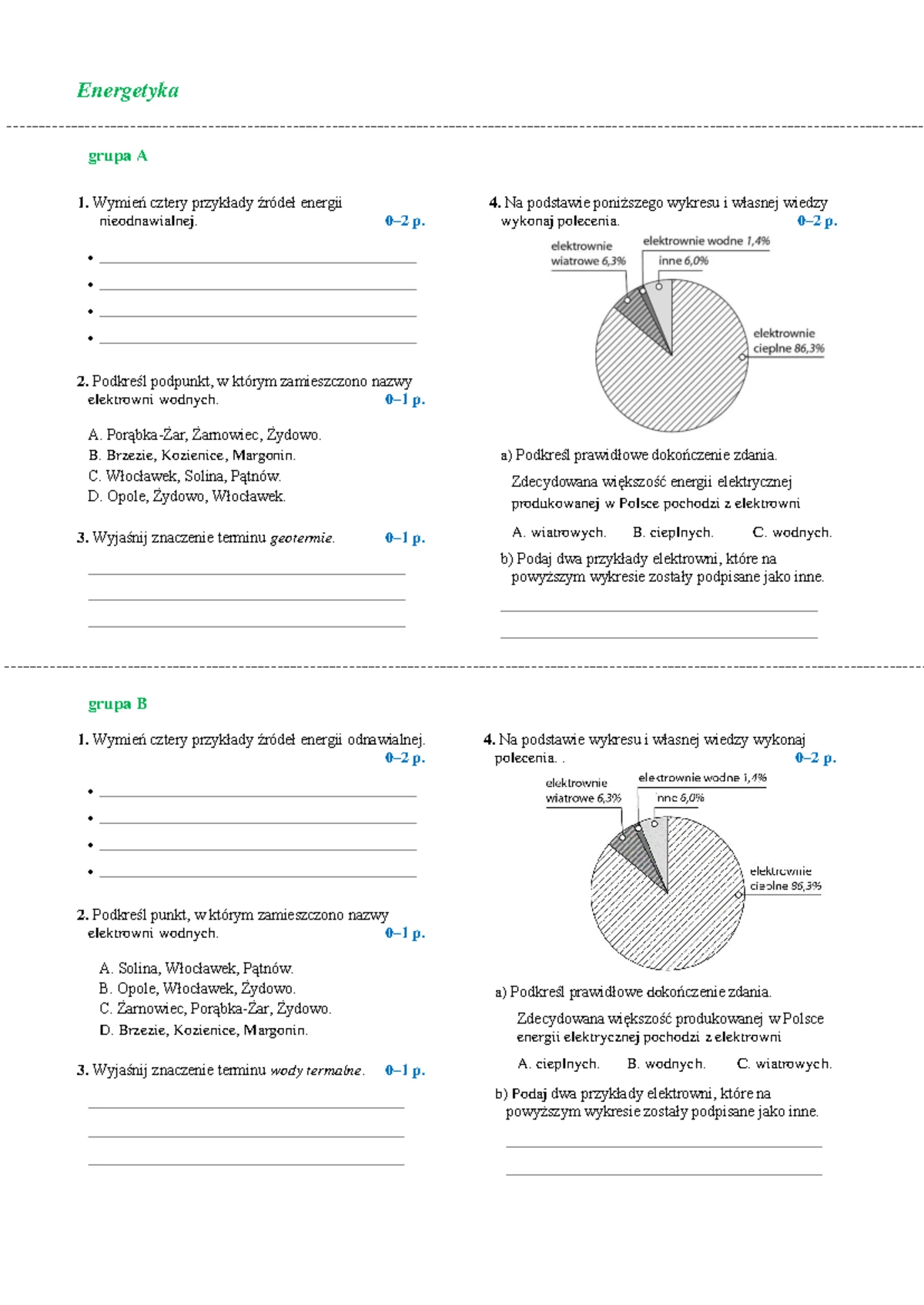 Sprawdzian Z Geografii Kl 7 Podstawy Geografii www.studocu.com