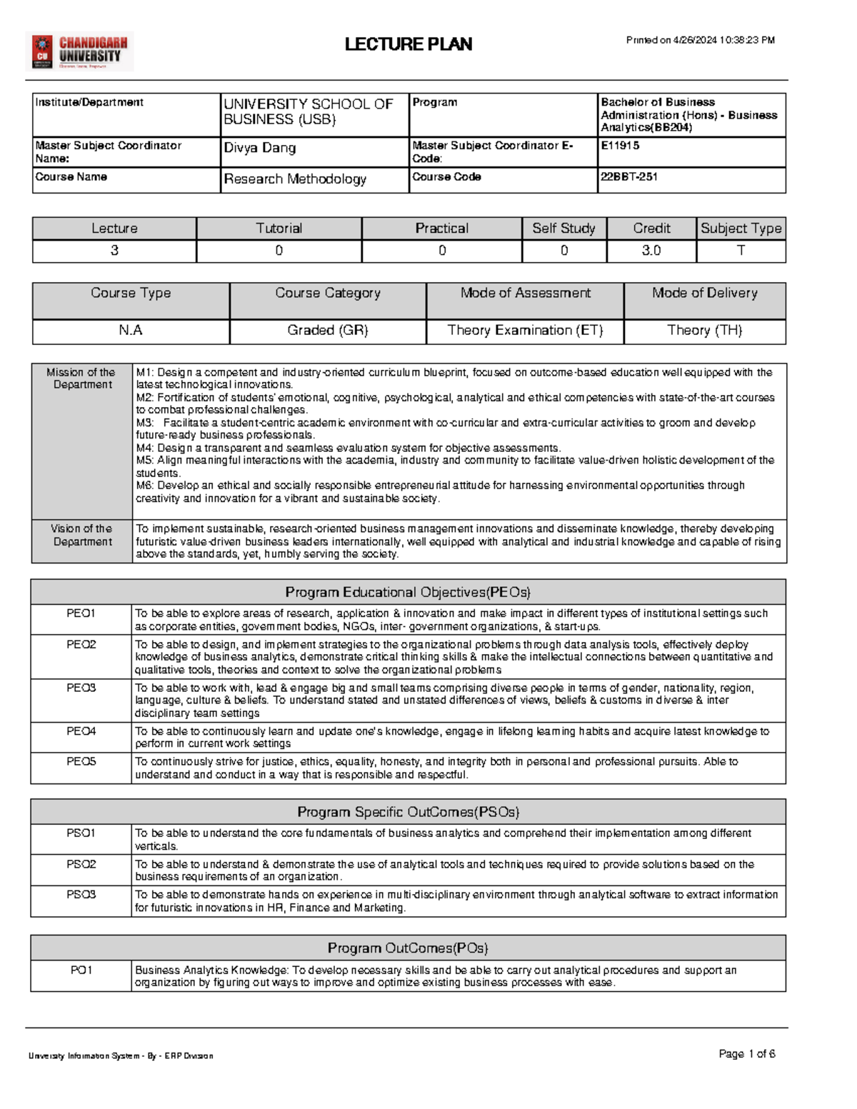 Research Methodology for BB204: Assessment and Learning Outcomes - Studocu