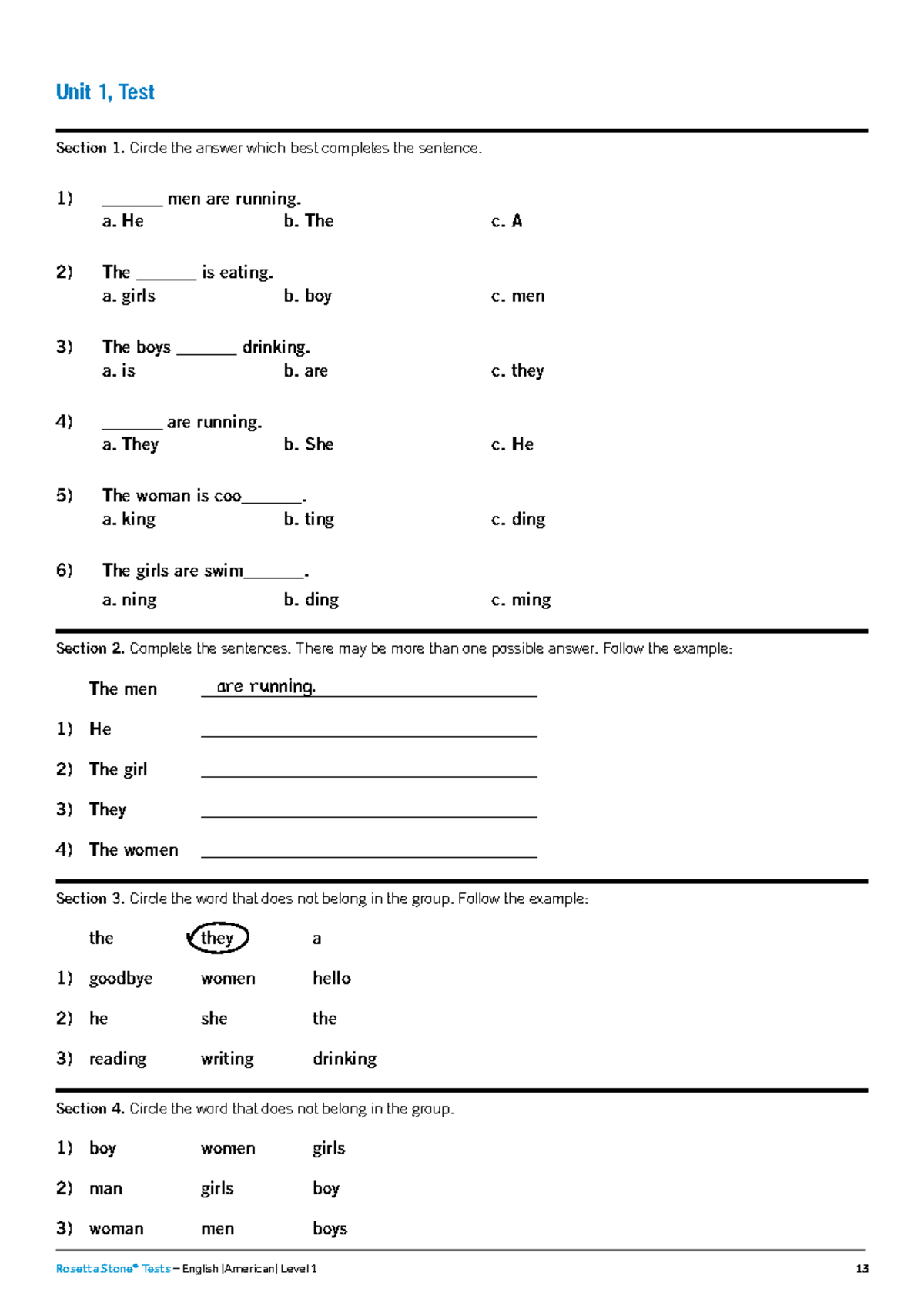 Unit 1 Test - Unit 1 Test - English - Studocu