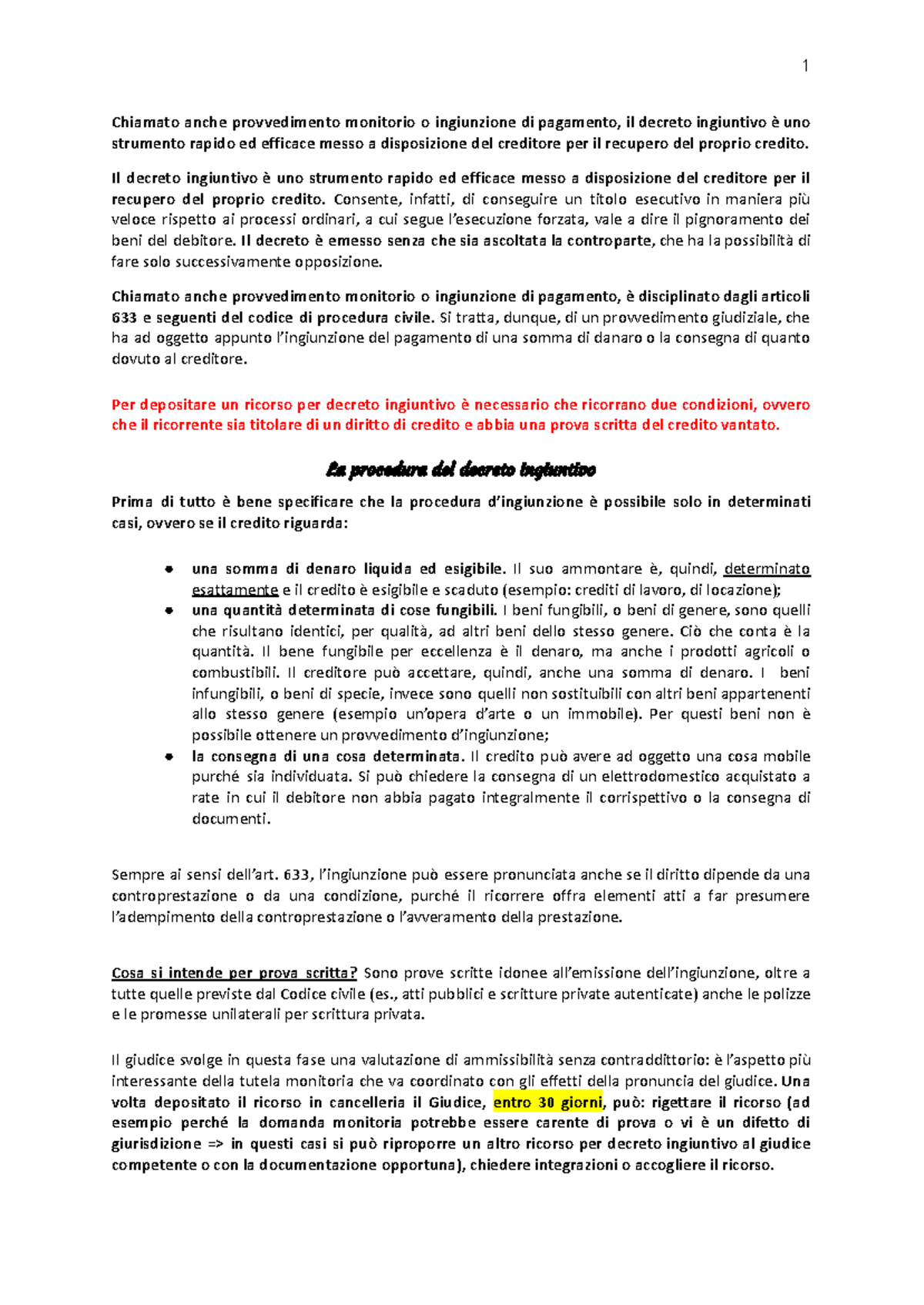 Decreto Ingiuntivo: Guida alla Procedura Civile e Obblighi del Debitore ...