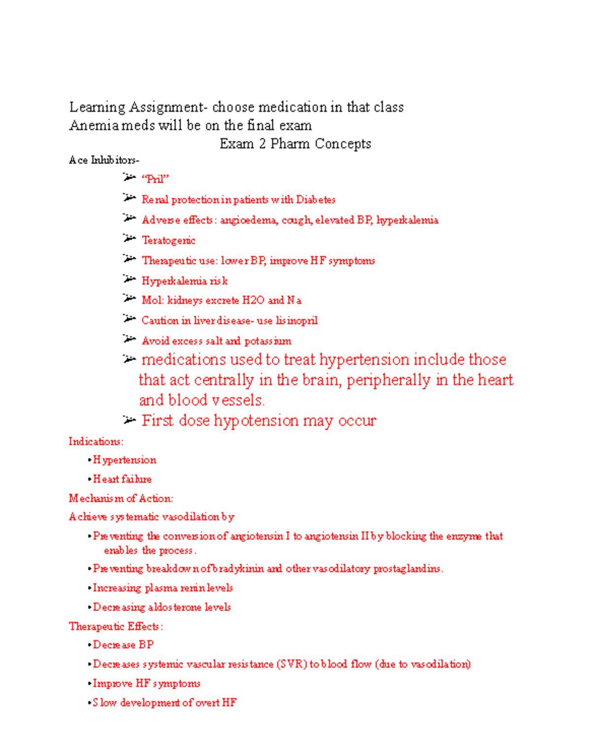 Pharm 101: Final Exam Review Guide on Key Medications and Concepts ...