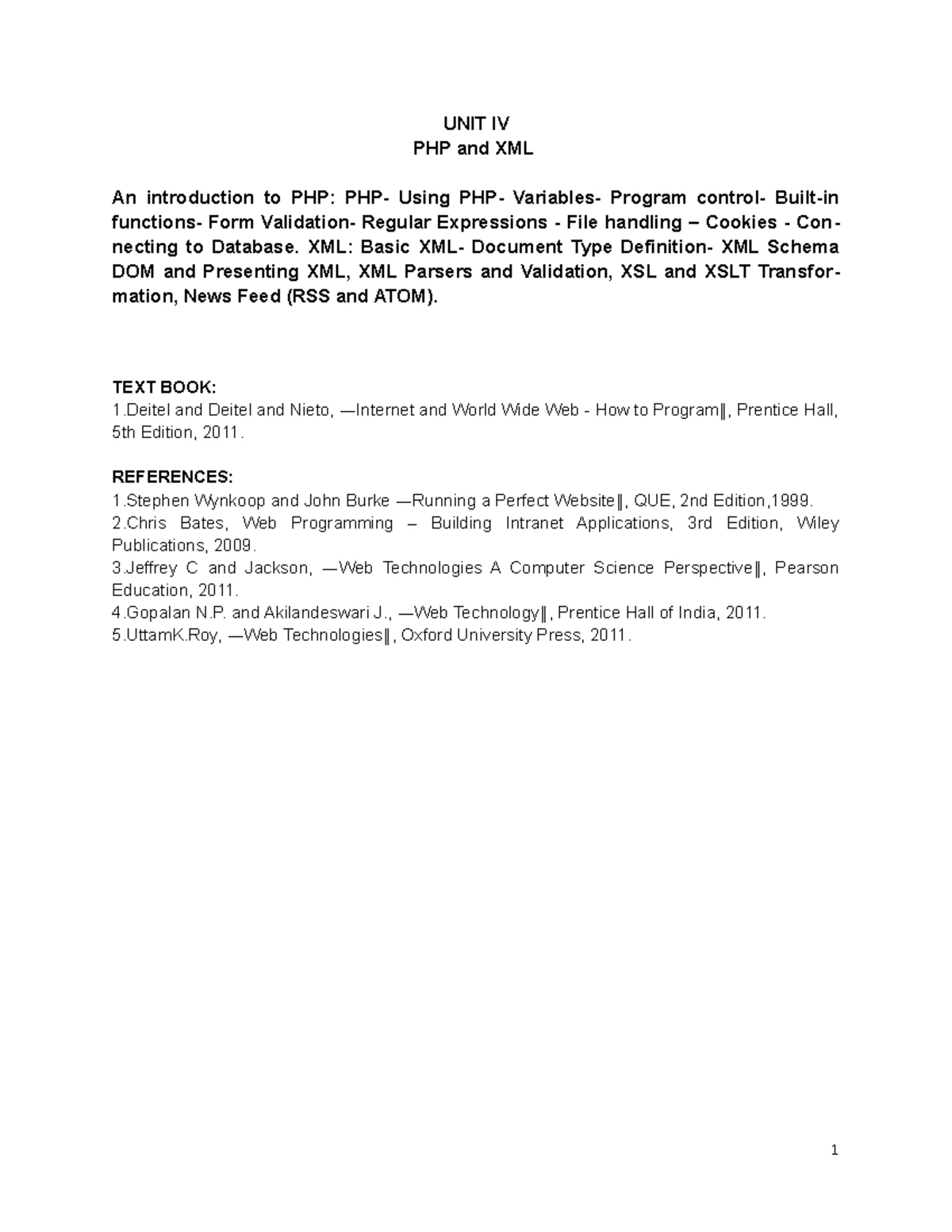 CS8651 IP UNIT II Notes - CS8651-INTERNET PROGRAMMING UNIT II SYLLABUS ...