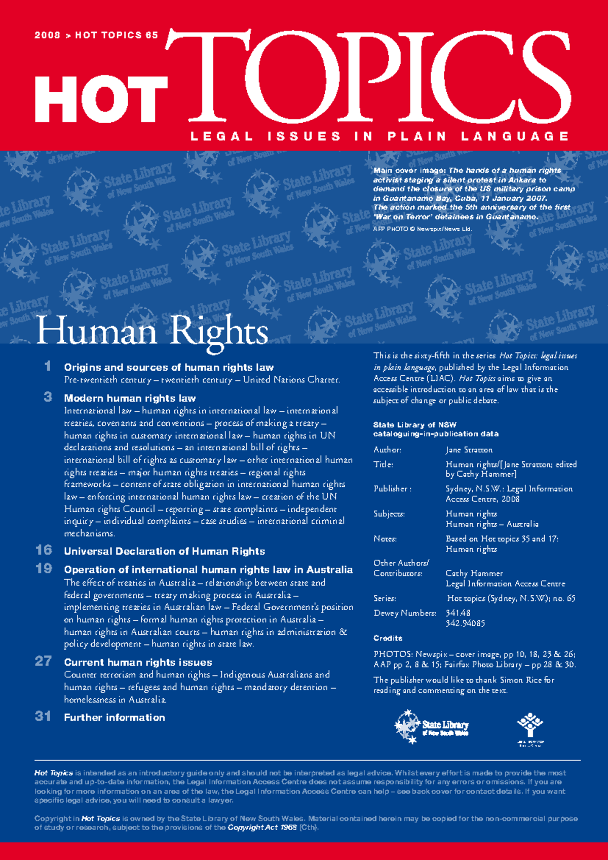 Hot Topics - Issue 65 Human Rights - Legal Information Access - 2008 ...