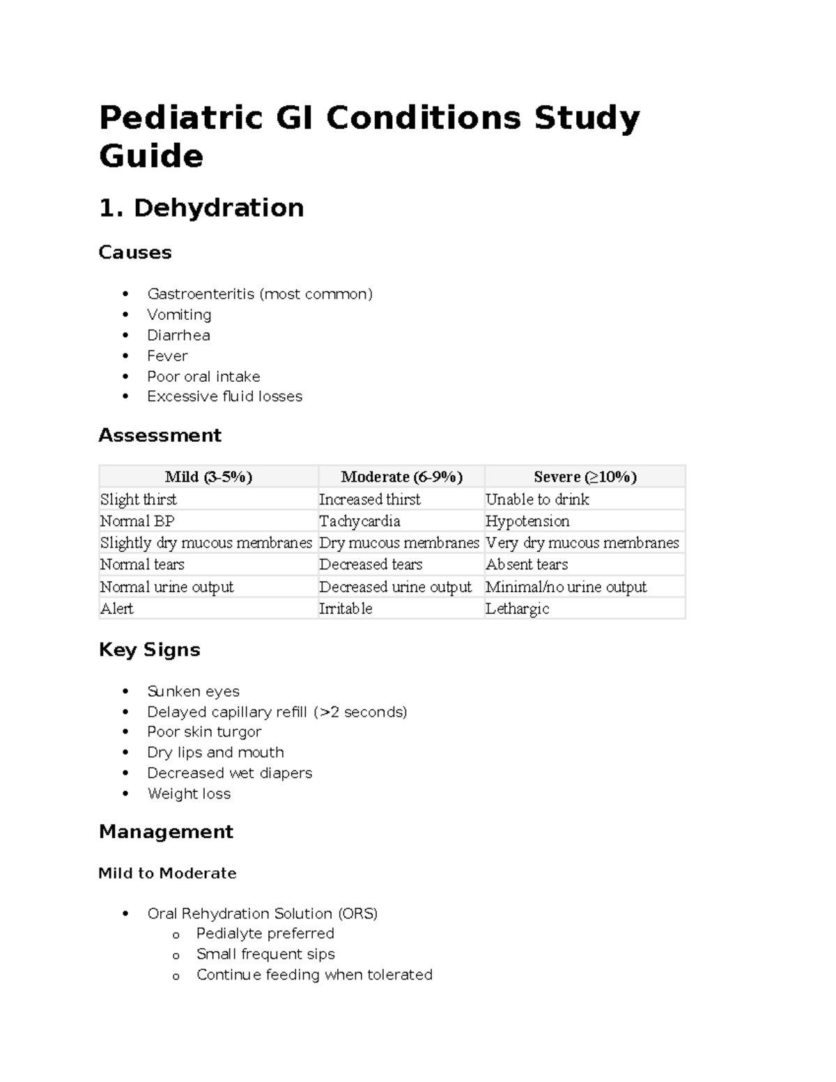 NR602 Pediatric GI Conditions Final Study Guide - Studocu