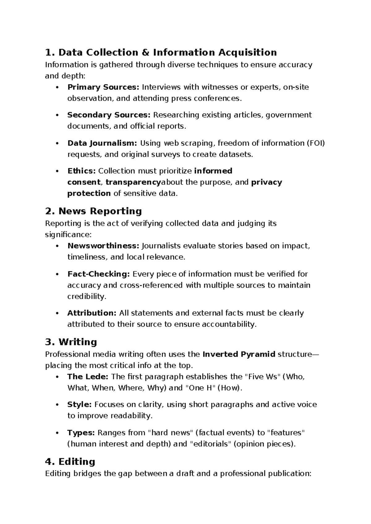 Data Collection & Reporting Techniques in Journalism (JOUR 101) - Studocu