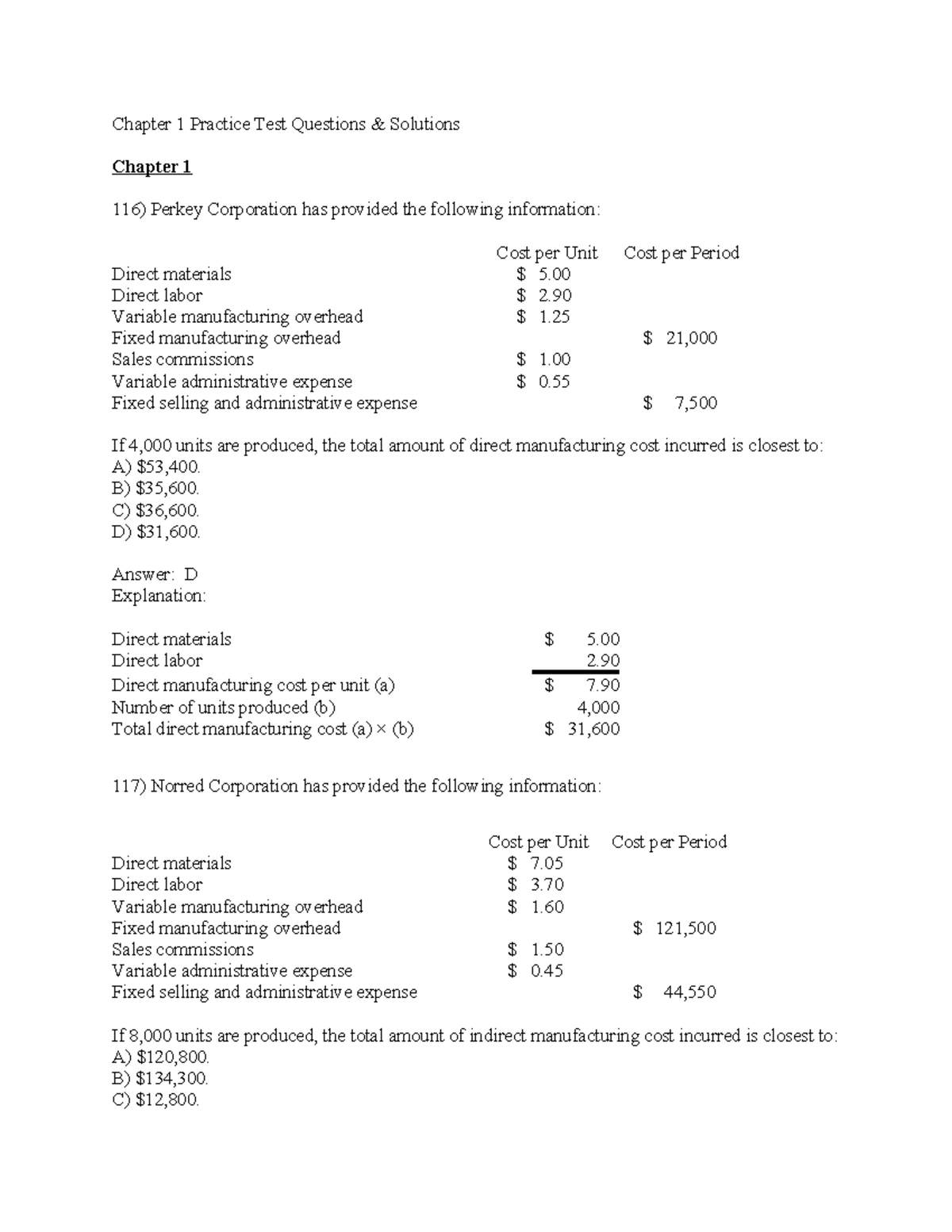 ACC 220 Chapter 1-3 Practice Test Questions & Solutions - Studocu