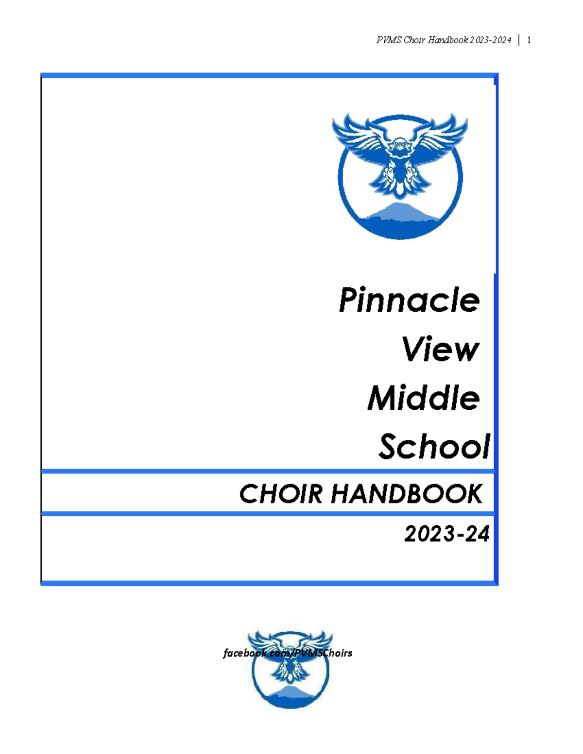 Choir Handbook 23-24 2 - Very hard - Pinnacle View Middle School CHOIR ...
