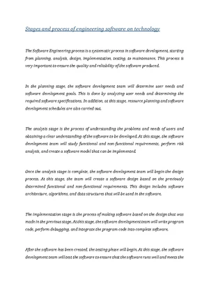 Software Engineering - Study Notes & Assignments - Studocu
