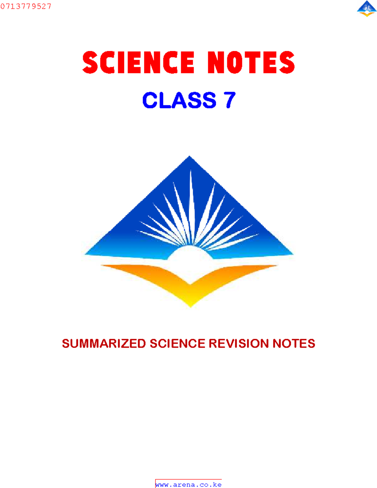0713779527 SCIENCE CLASS 7 REVISION NOTES: CIRCULATORY SYSTEM ...