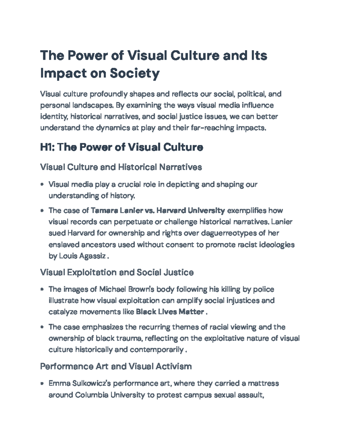 The Power of Visual Culture: Impacts on Identity and Society - The ...