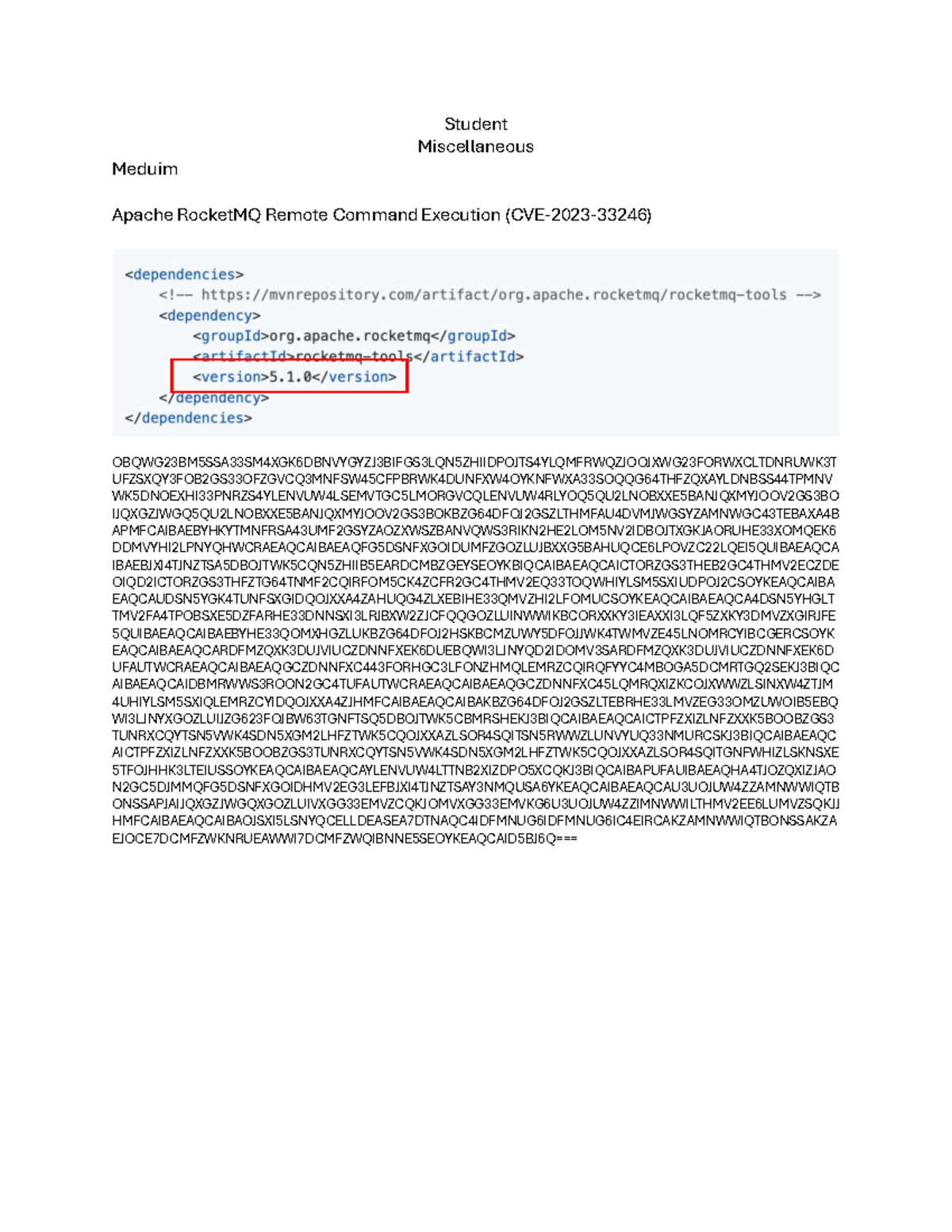 Student-Apache Rocket MQ Remote Command Execution (CVE-2023-33246 ...