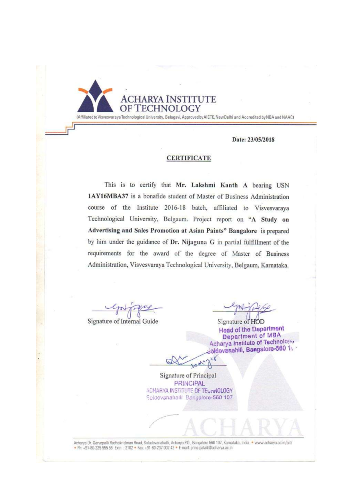 A Study on Advertisement and Sales Promotion at Asian Paints ...