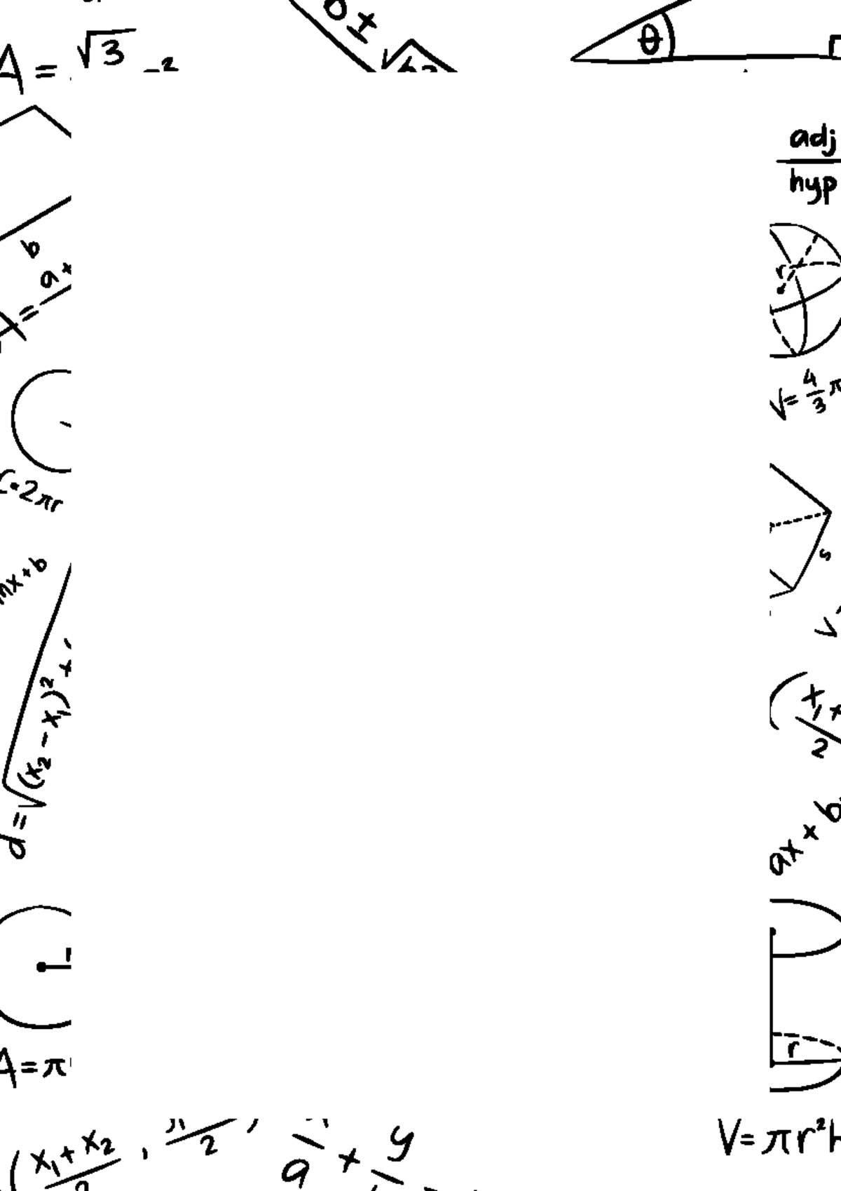 Black And White Minimalist Math A4 Blank Page A4 Document 20260119 ...