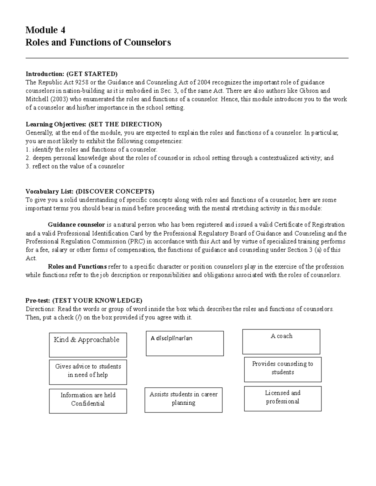 Roles and Functions of Social Workers - Module 4 Roles and Functions of ...