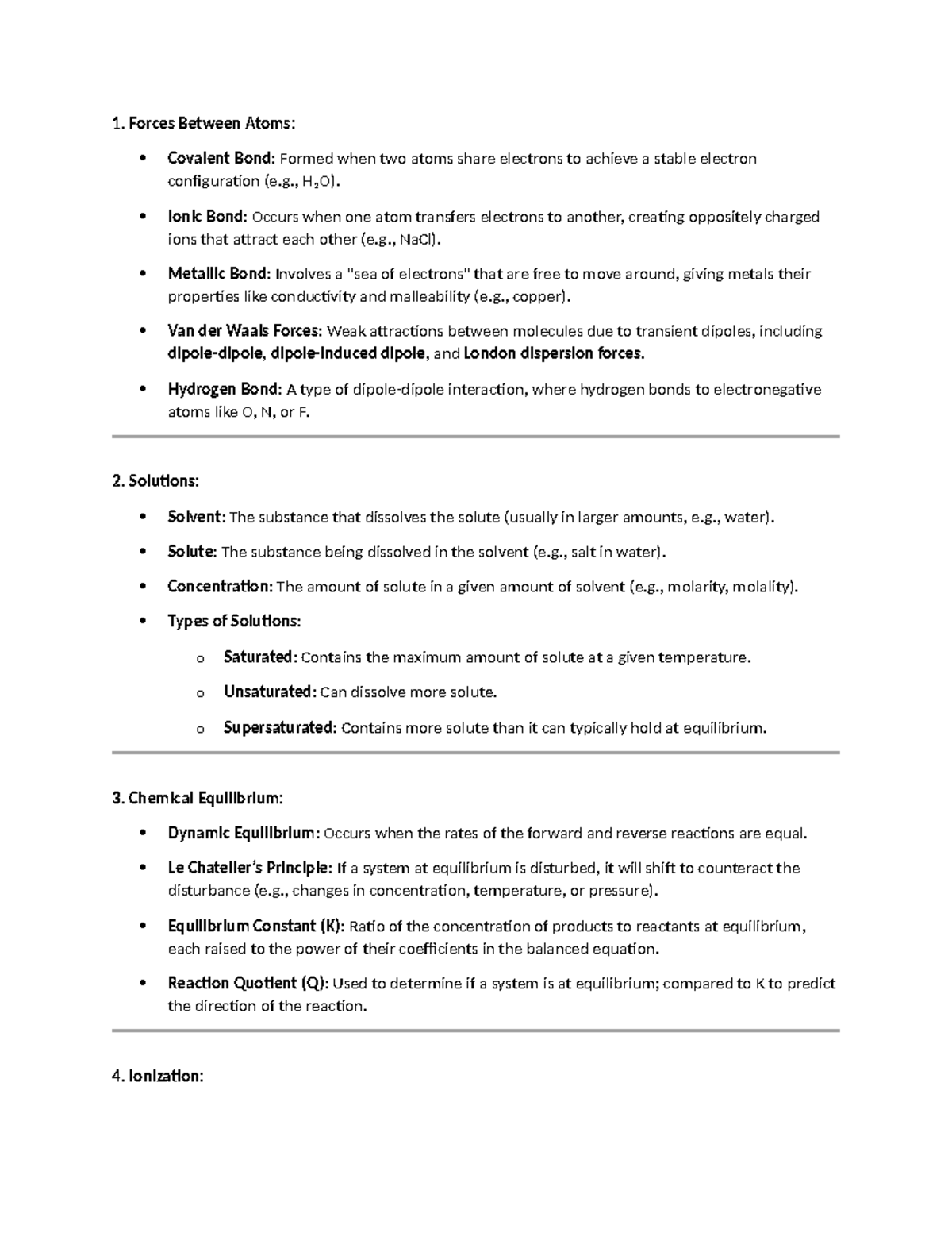Chemistry Review Terms: Key Concepts and Analytical Techniques - Studocu