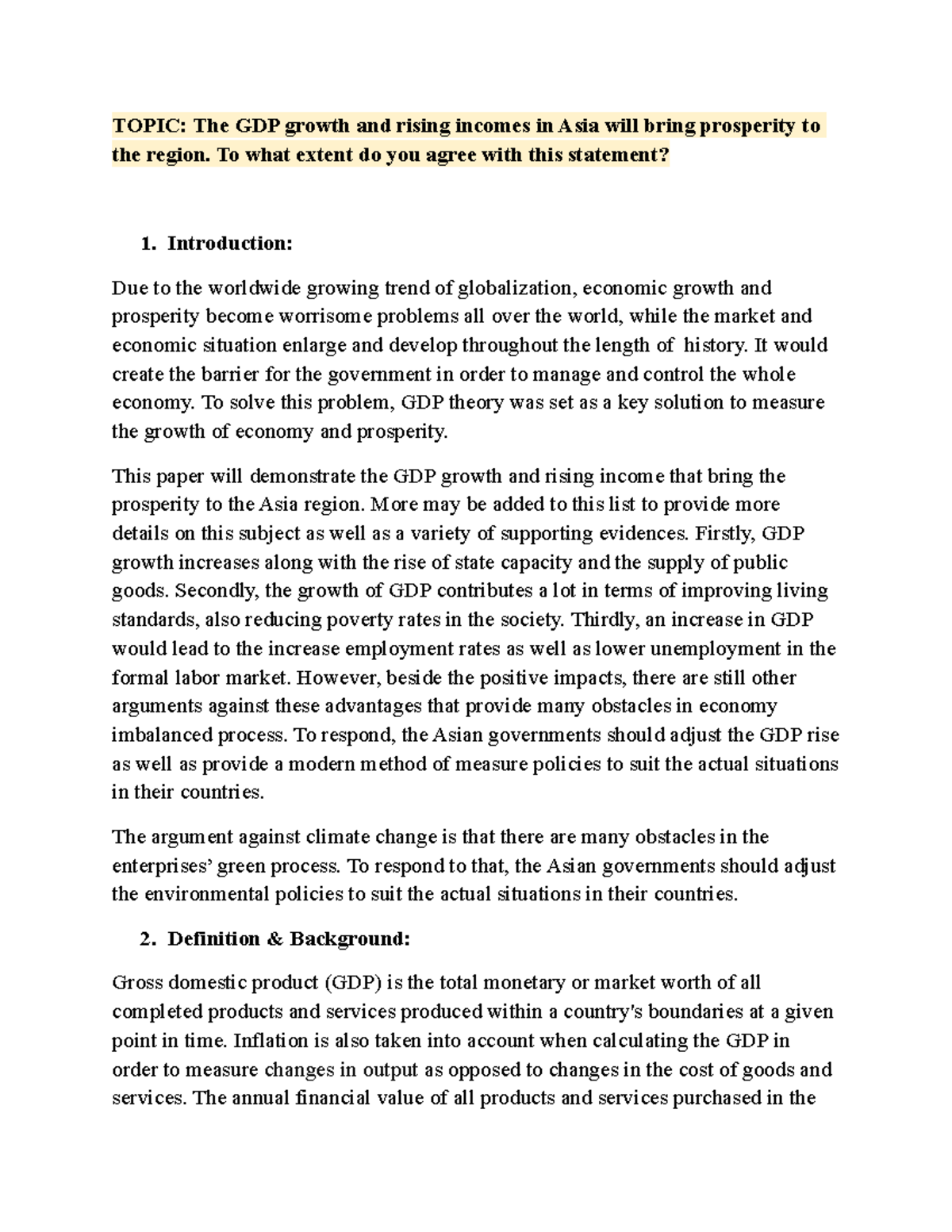 AE07 31221026355 Tri Nguyen Individual Essay: GDP Growth & Prosperity ...