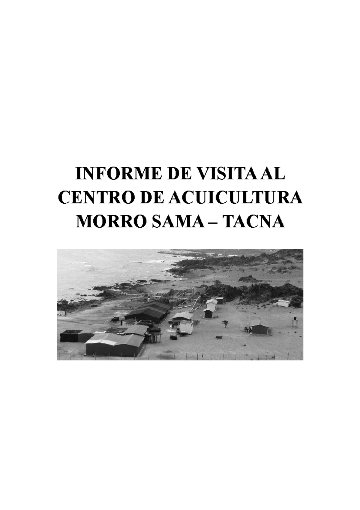 Informe de Visita al Centro de Acuicultura Morro Sama - FONDEPES - Document Preview