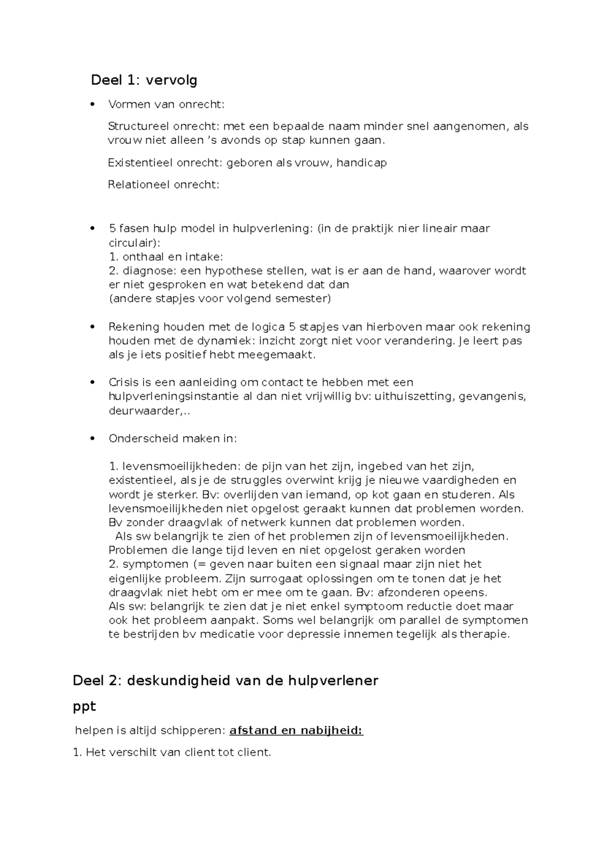 Les 3 - Structuur en Onrecht in Hulpverlening (okt 2023) - Studocu