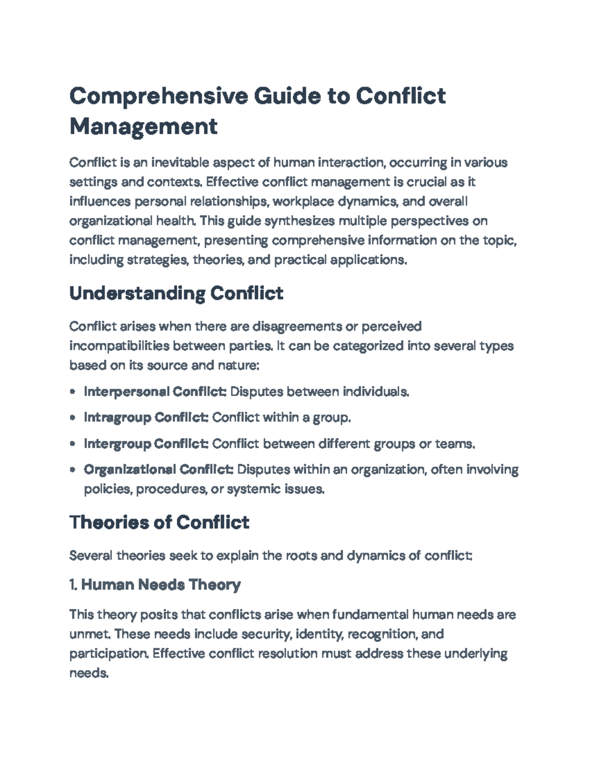Comprehensive Guide to Conflict Management Strategies and Theories ...