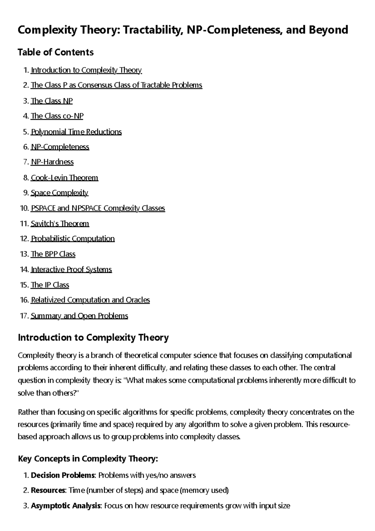 Complexity Theory: P, NP, and Beyond - Unit 4 Notes - Studocu