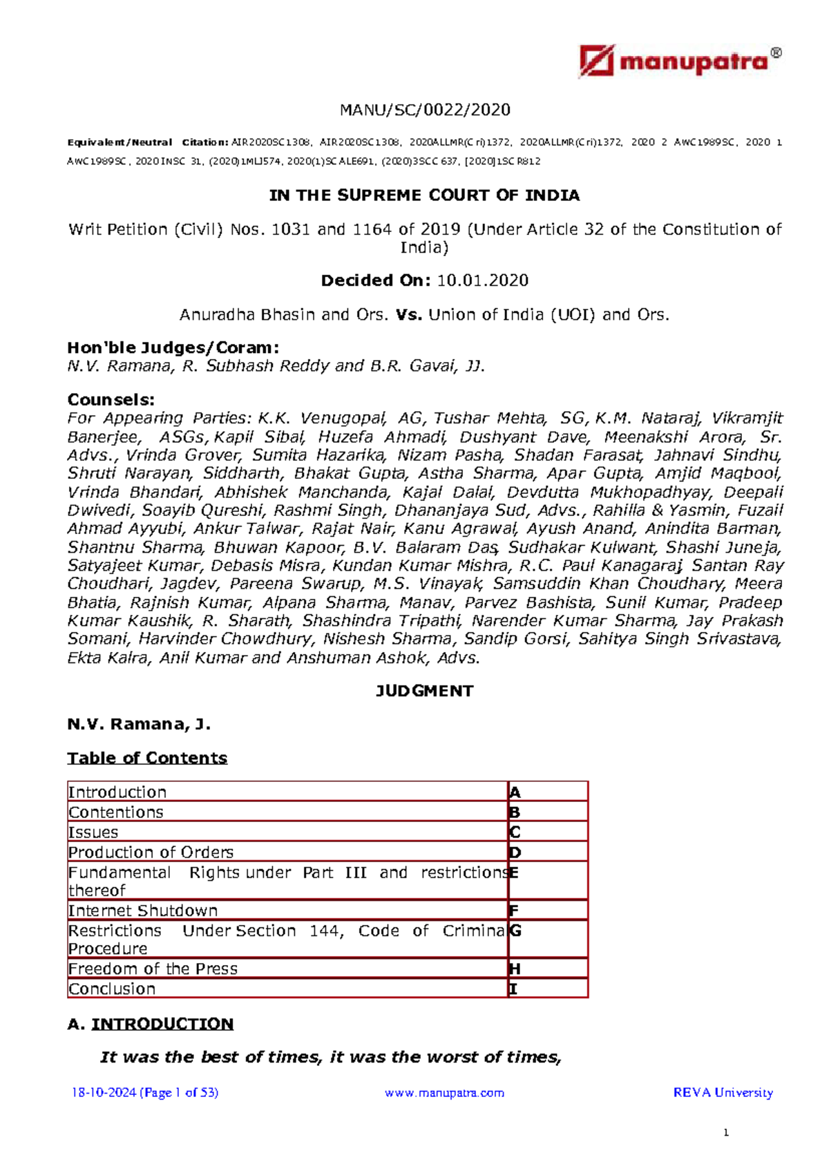 Res-compendium - assignment - MANU/SC/0022/ Equivalent/Neutral Citation ...