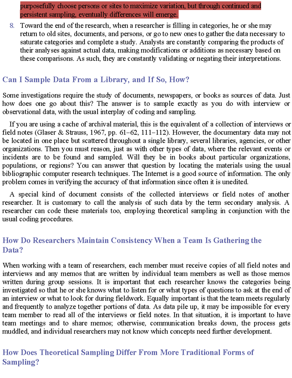 Theoretical Sampling in Qualitative Research: Key Insights and ...