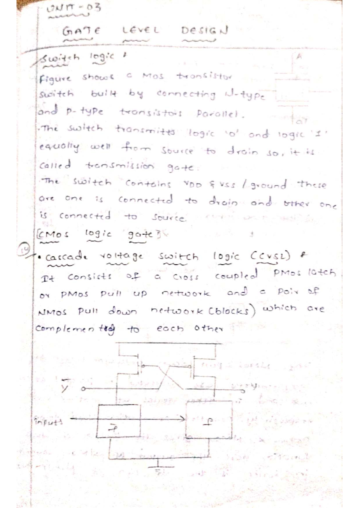 CMOS VLSI Design: Handwritten Notes and Insights - Studocu