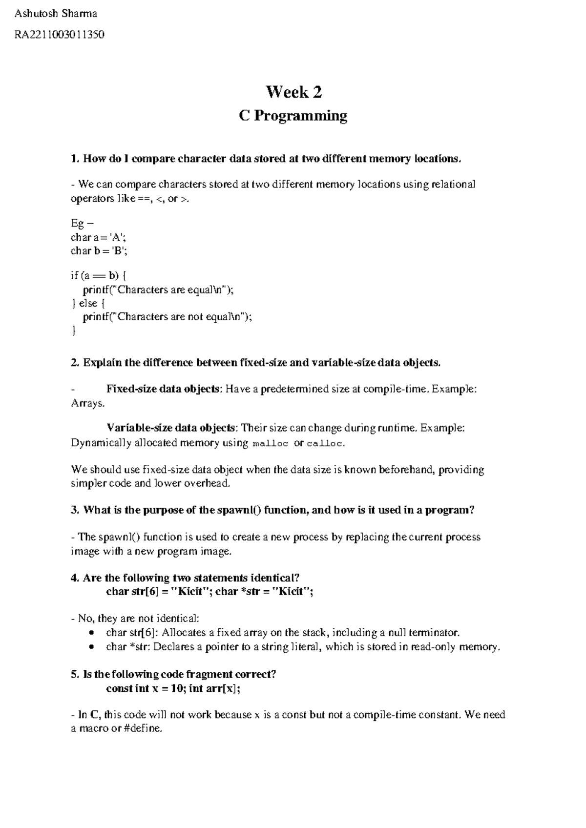Unit 1: R Programming Questions and Answers for Exam Preparation - Studocu