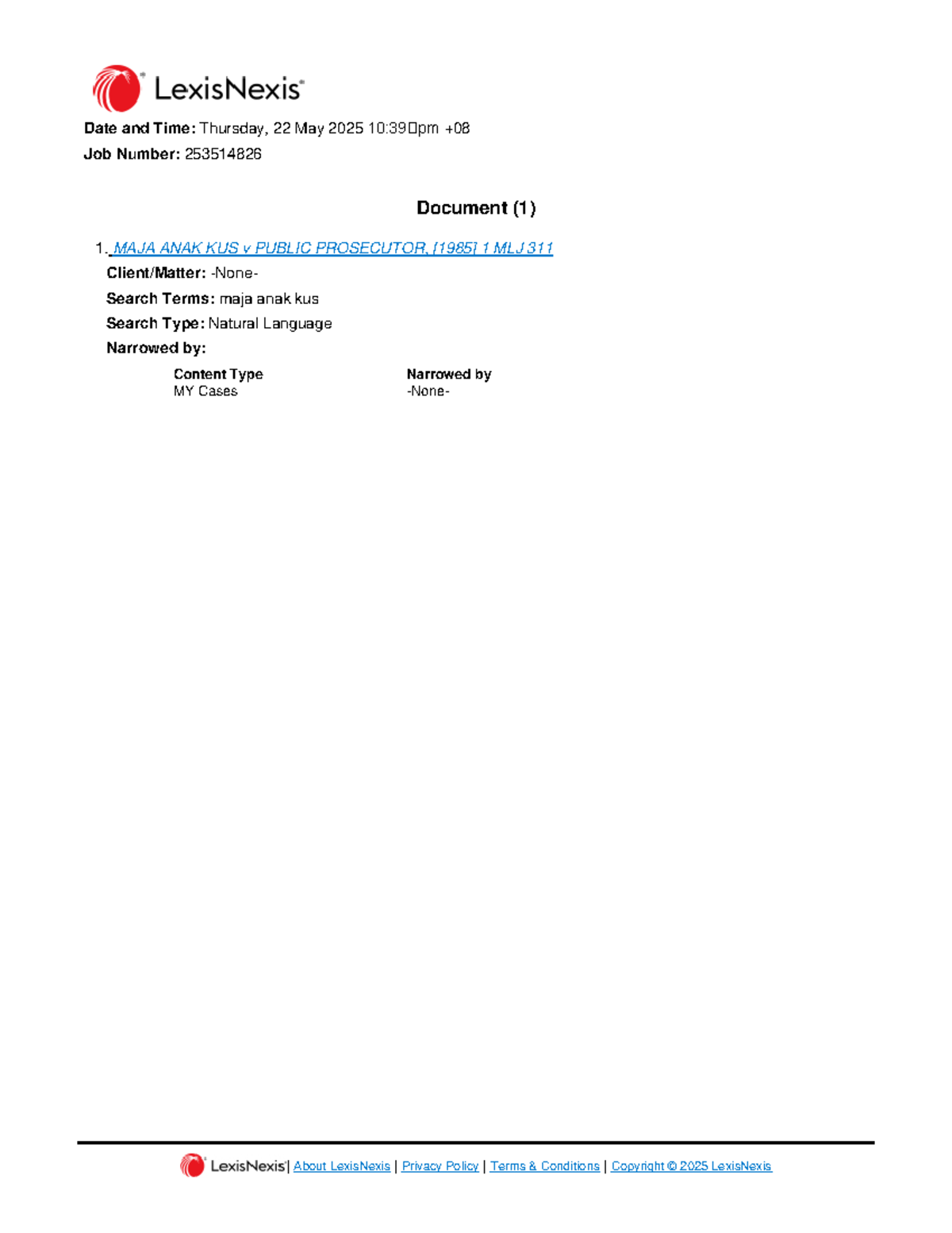 Case Analysis: MAJA ANAK KUS v PUBLIC PROSECUTOR, [1985] 1 MLJ 311 ...