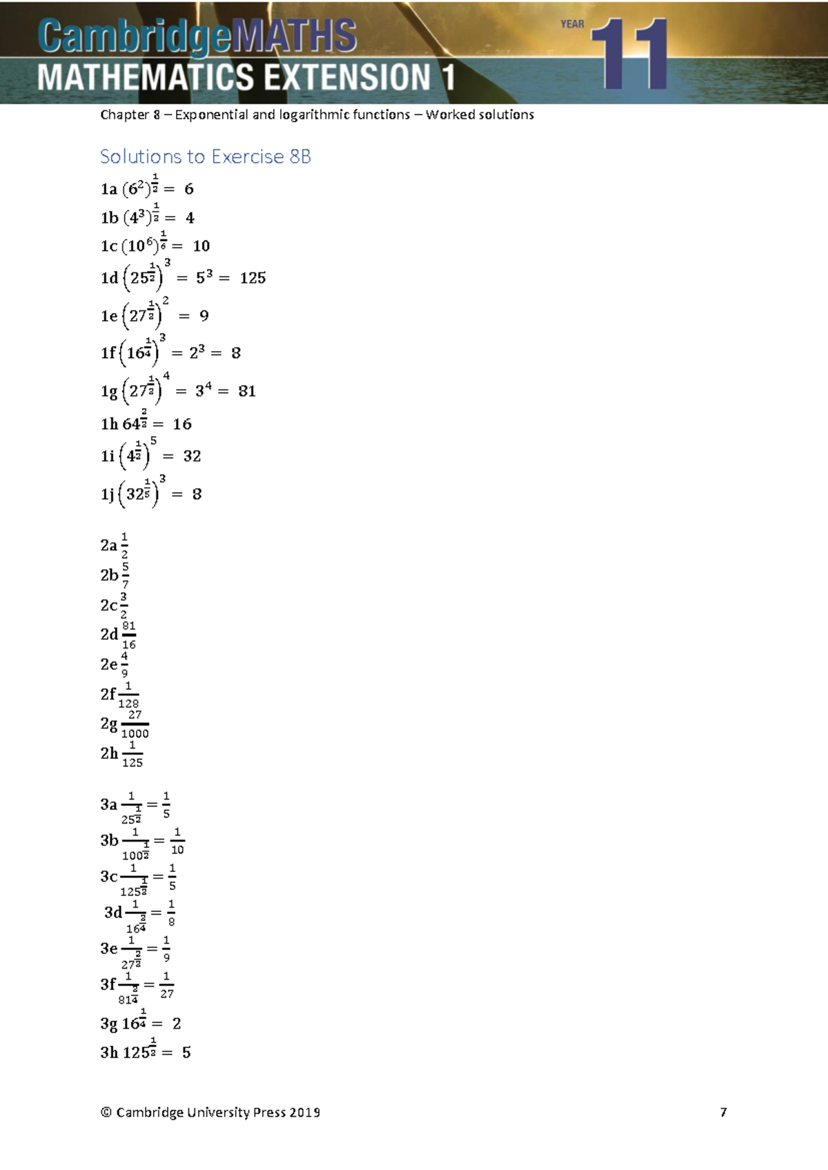 Chapter 8: Worked Solutions for Exponential & Logarithmic Functions ...