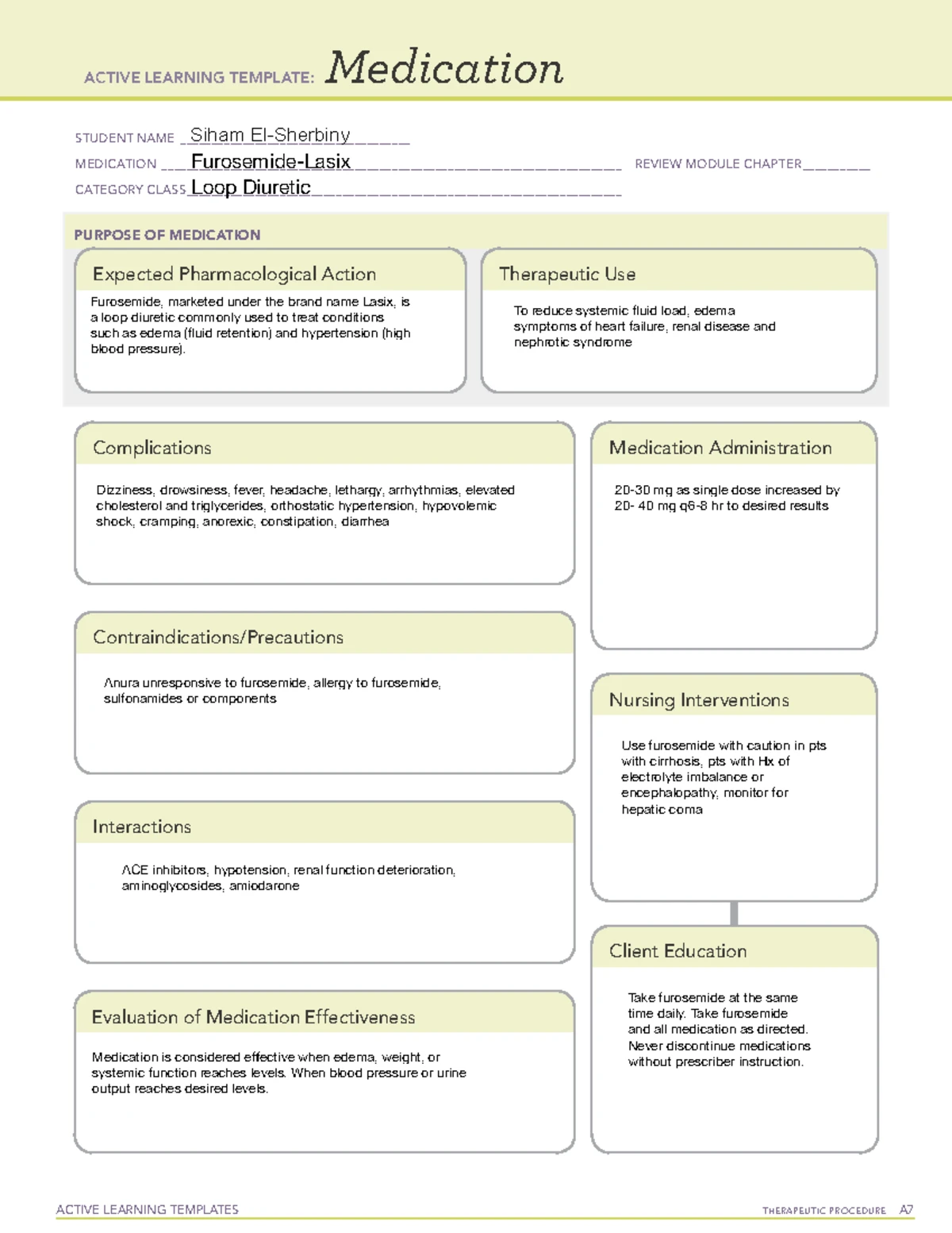 Humulin N Medication Overview - Active Learning Template - Studocu