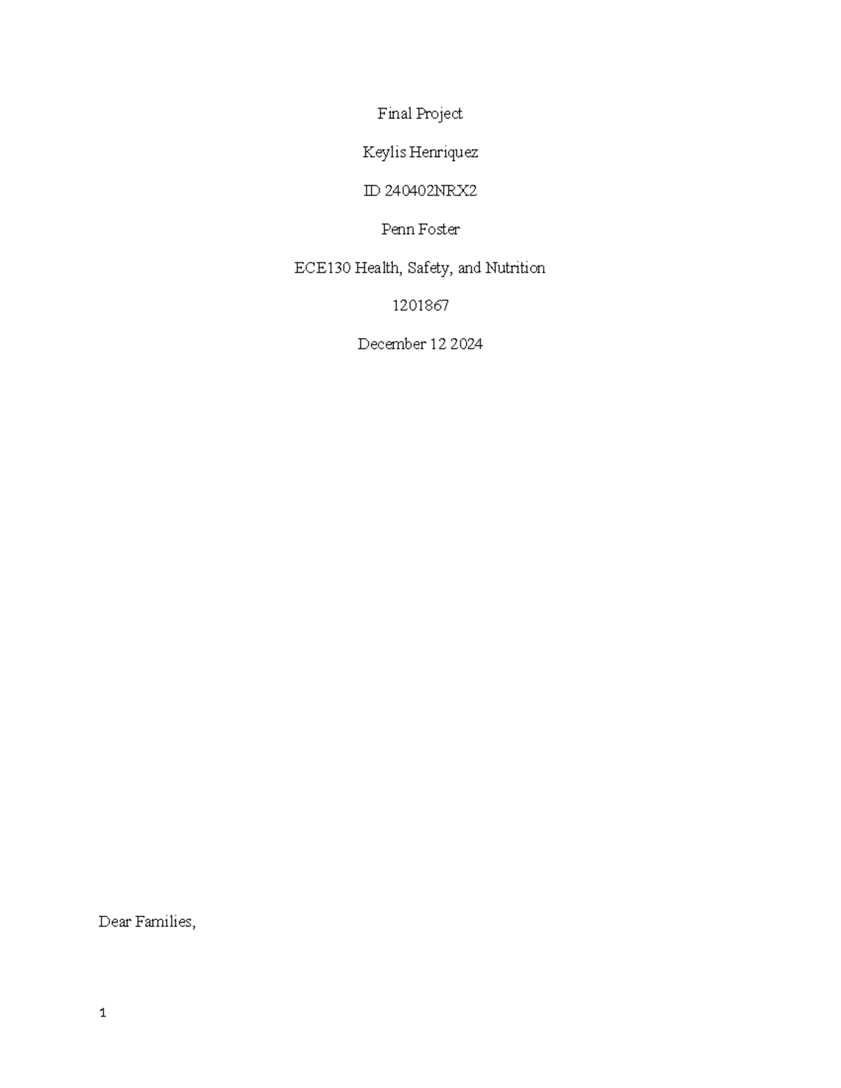 Final project keylis henriquez - Final Project Keylis Henriquez ID ...