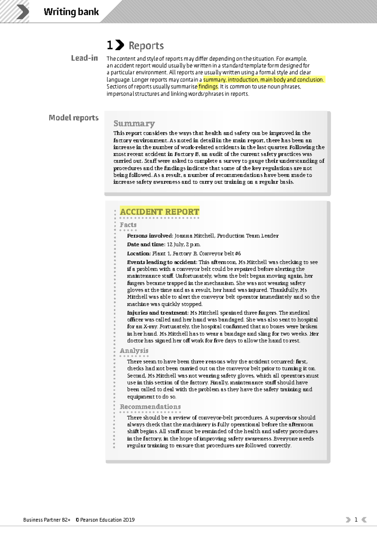 Bus Part B2P Writing Bank: Reports, Emails, and Model Responses - Studocu