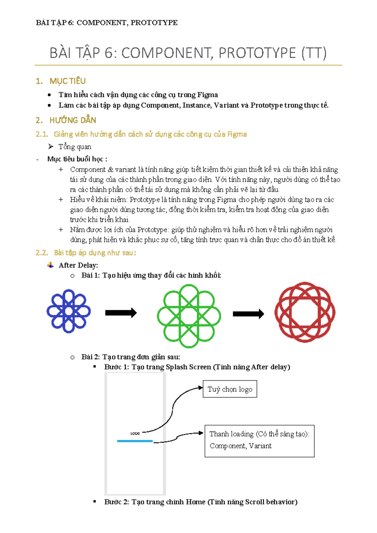 TKGD Thực Hành Lab 06: Component và Prototype trong Figma - Studocu