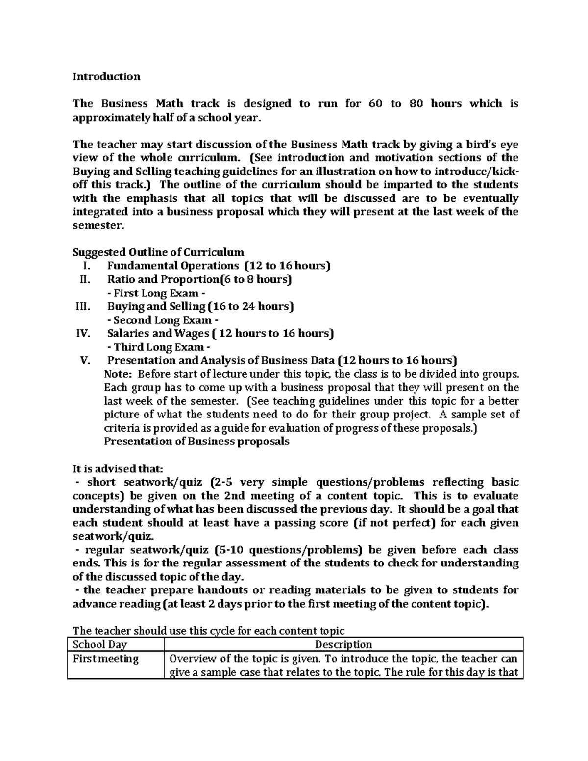 Grade 11 Business Math Lesson 1-12 - Introduction The Business Math ...