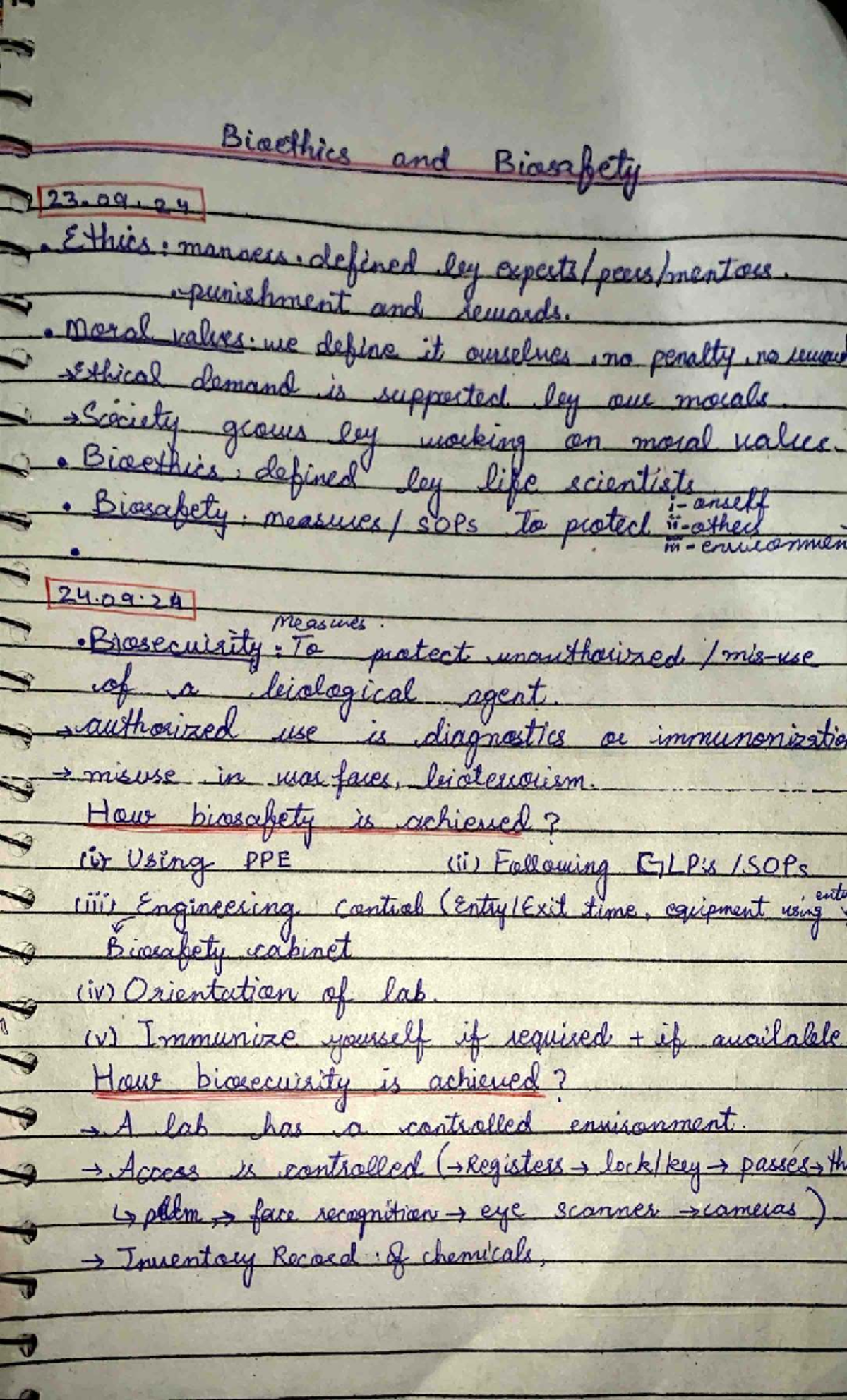Bioethics and Biosafety Lecture Notes (Course Code: 23.09.24) - Studocu
