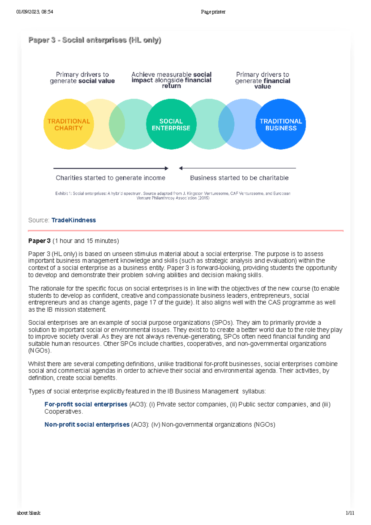 Paper 3 writing guide - Paper 3 - Social enterprises (HL only) Paper 3 ...