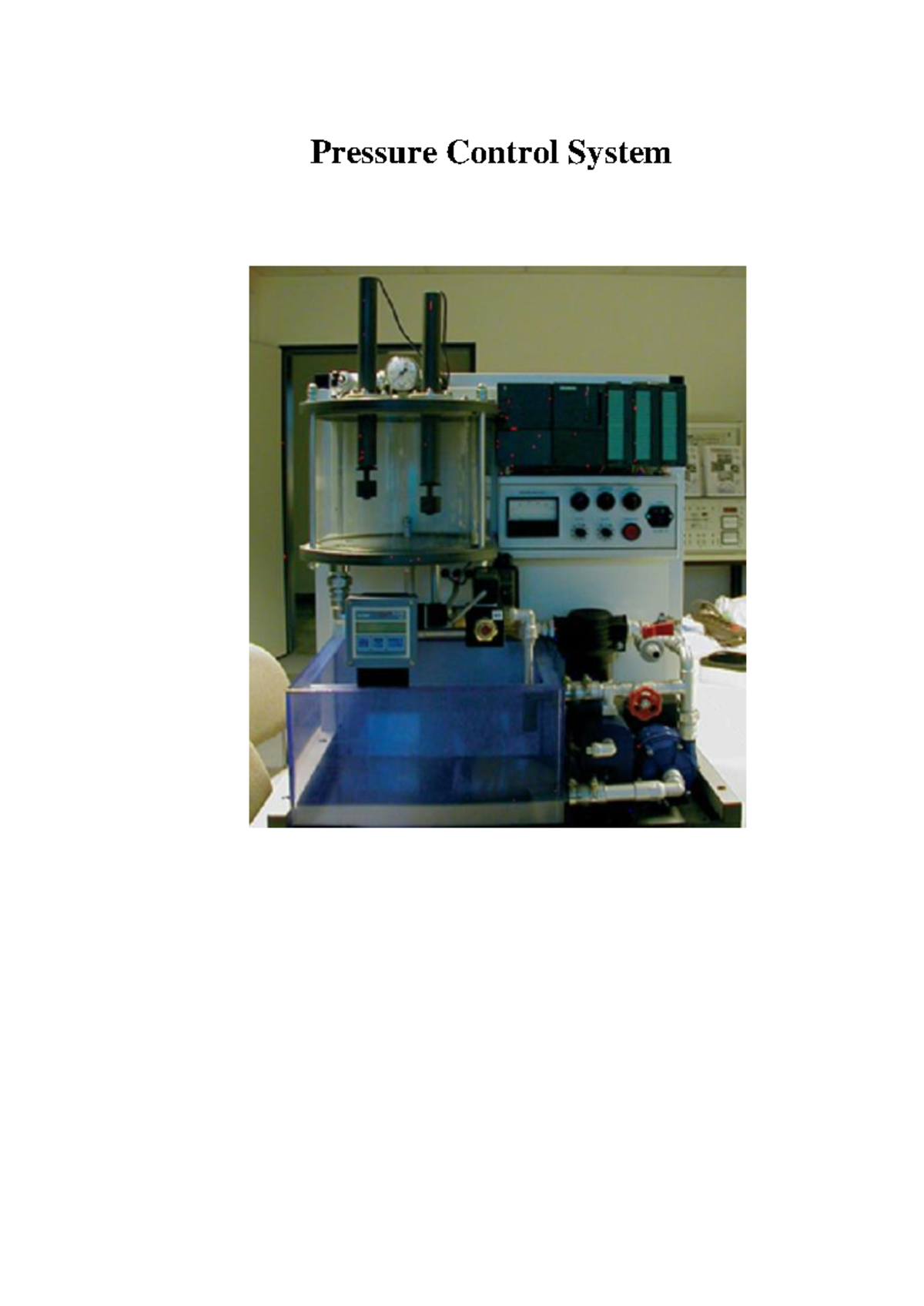 3. Pressure Control System V2 - Pressure Control System Contents ...