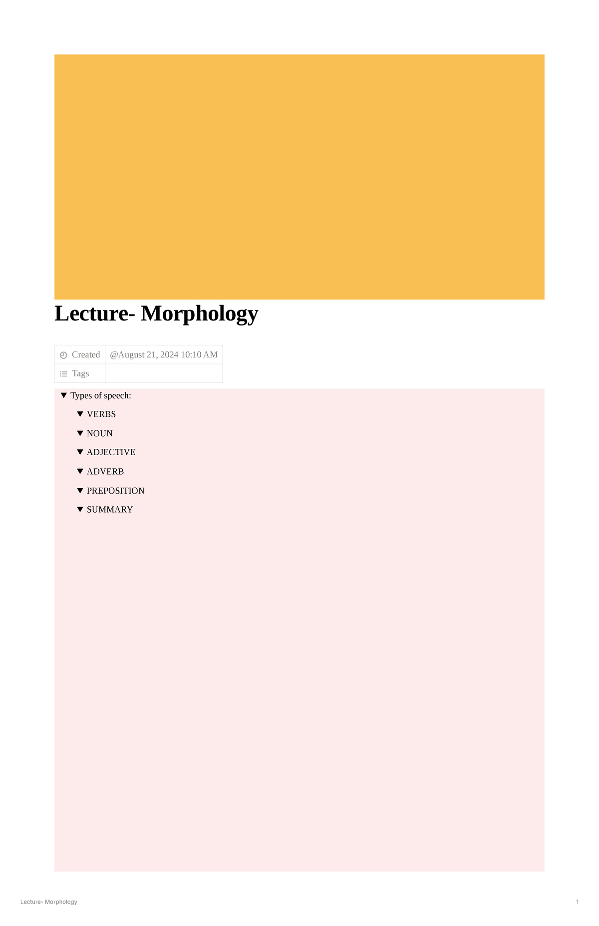 Morphology - LING1111 LECTURE NOTES - Lecture- Morphology Created Tags ...