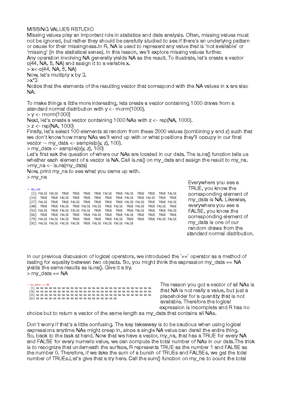 R Programming Week 6: Handling Missing Values and Subsetting Vectors ...