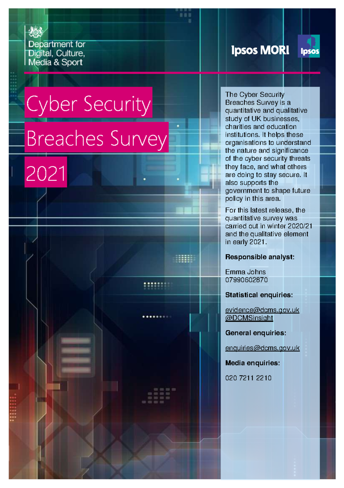 Cyber Security Breaches Survey 2021: Key Findings & Insights - Studocu