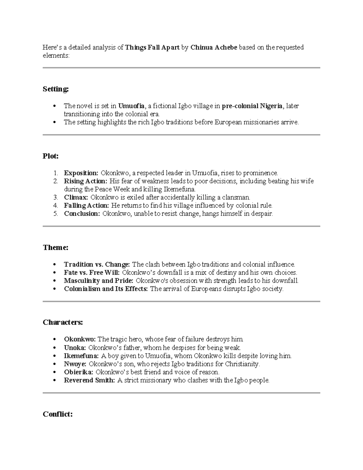 Things Fall Apart (ENG 101): A Comprehensive Analysis of Themes ...