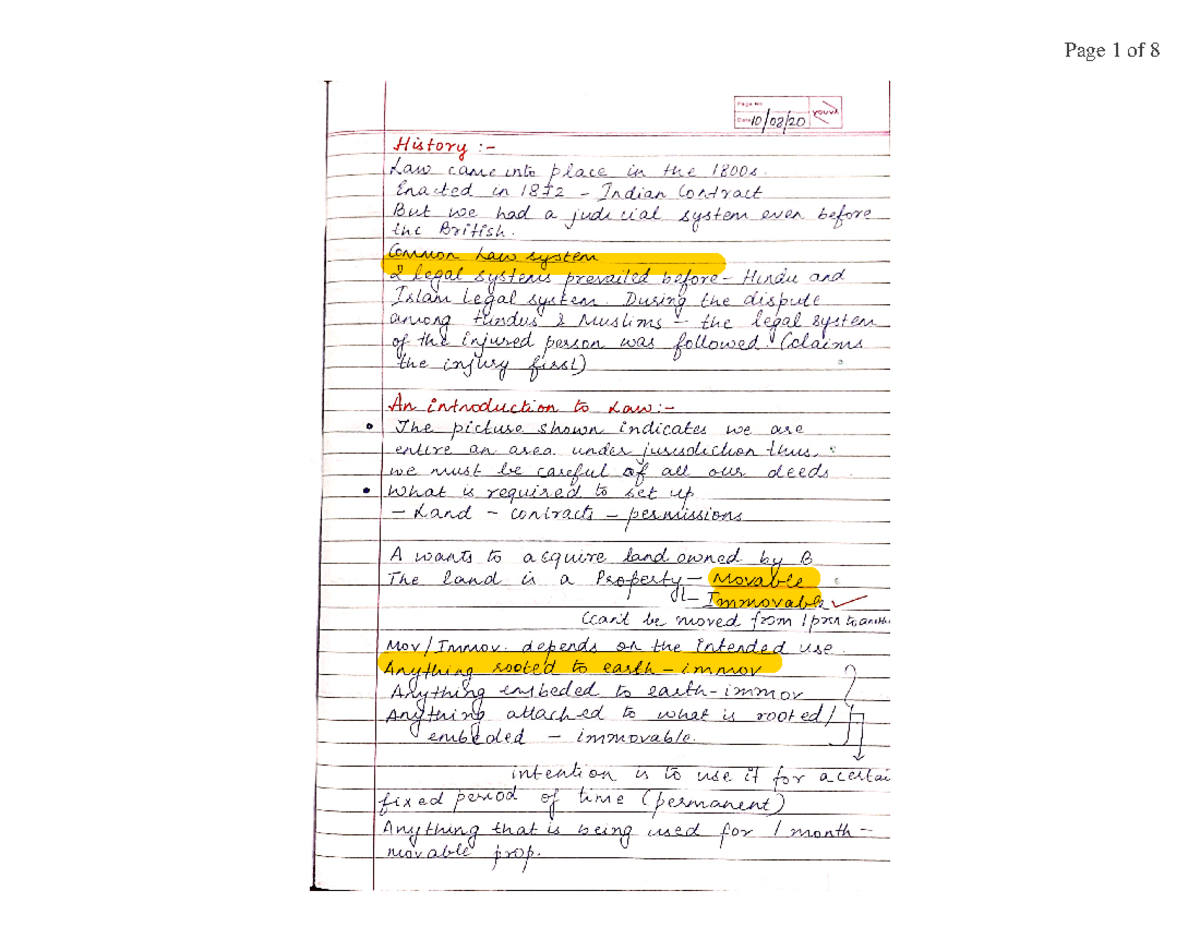 Law Case Study Notes (Course Code: LAW202) - Midsem Review - Document Preview