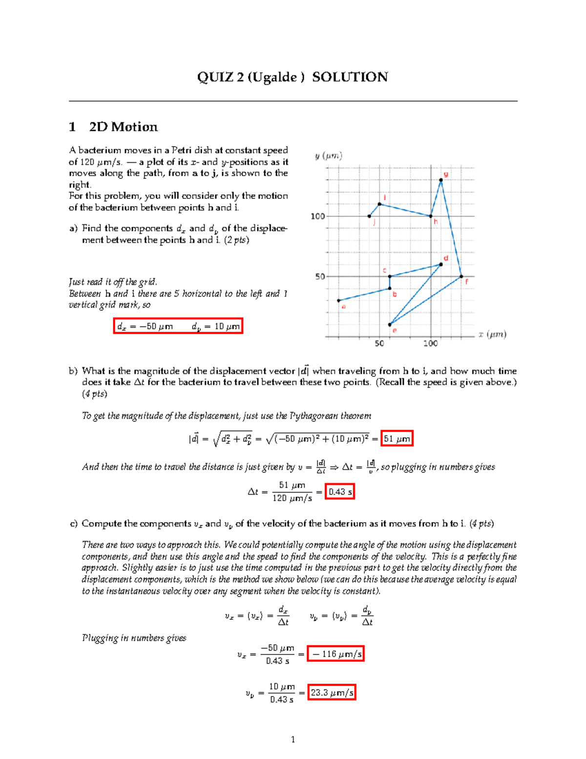 Physics 101: Quiz 2 Solutions for 2D Motion & Vectors Analysis - Studocu