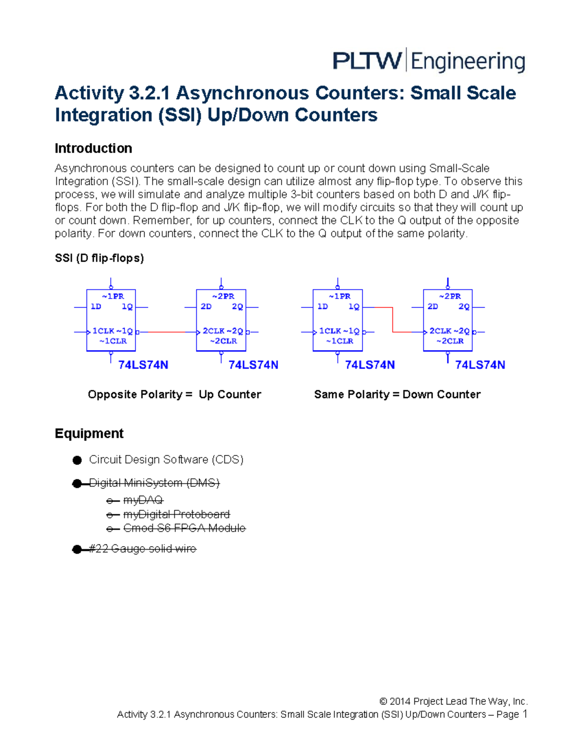 Asynchronous Counters: SSI 3-Bit Up/Down Flip-Flop Designs - Studocu