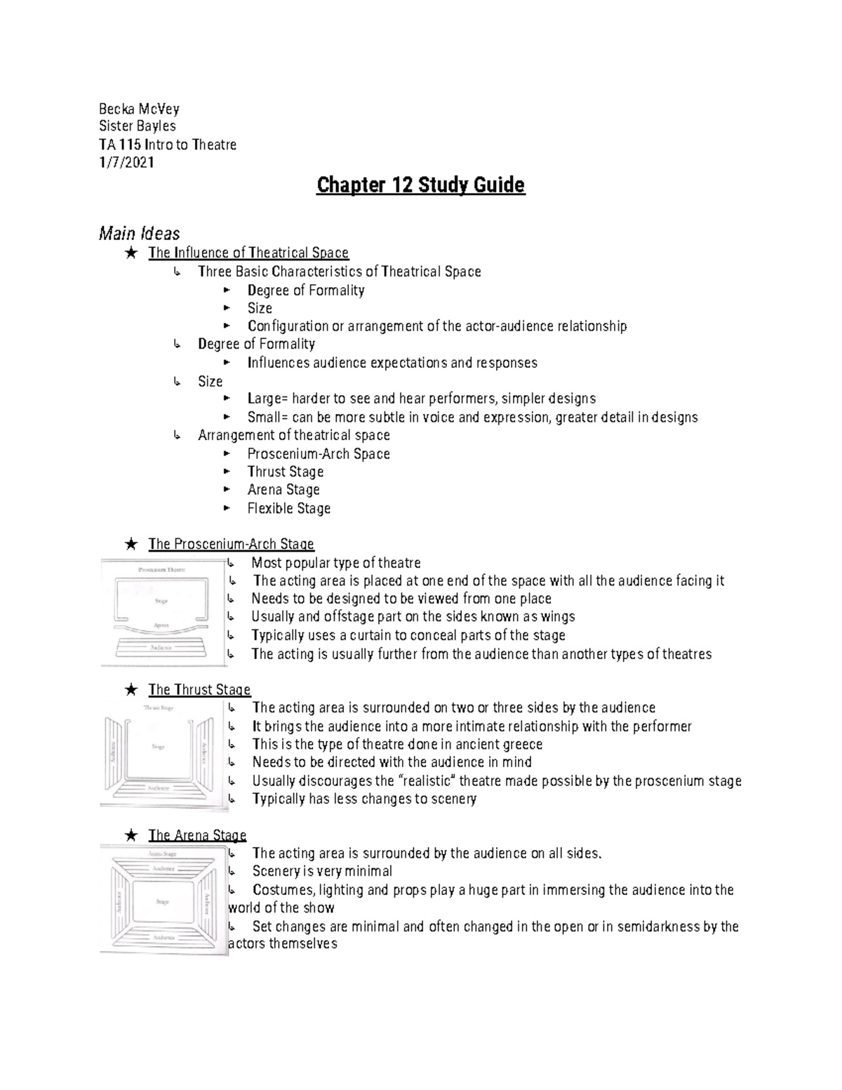 Chapter 12 study guide - Lecture notes 1 - Becka McVey Sister Bayles TA ...
