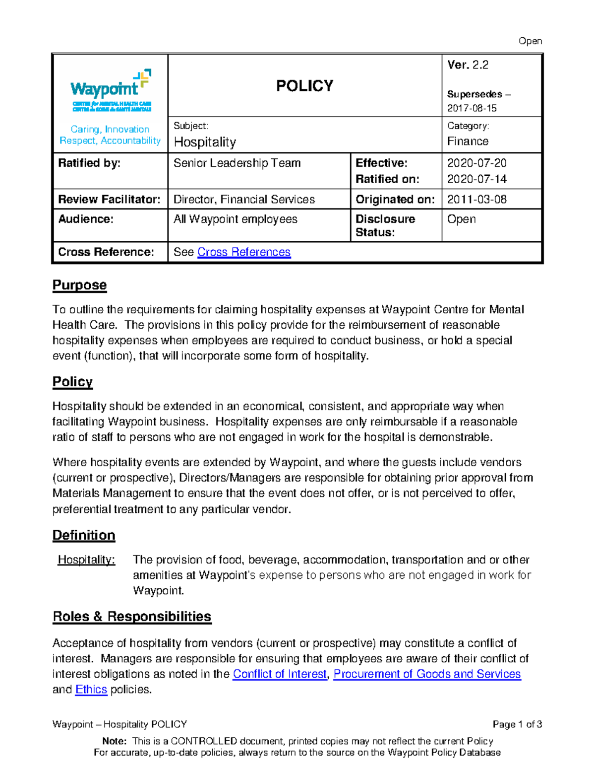 Hospitality policy formulation download - Open Waypoint – Hospitality ...