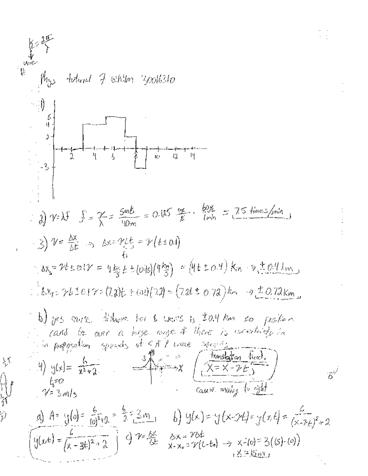 Phys 321 Tutorial 7 - Wave Physics Concepts and Problems - Studocu