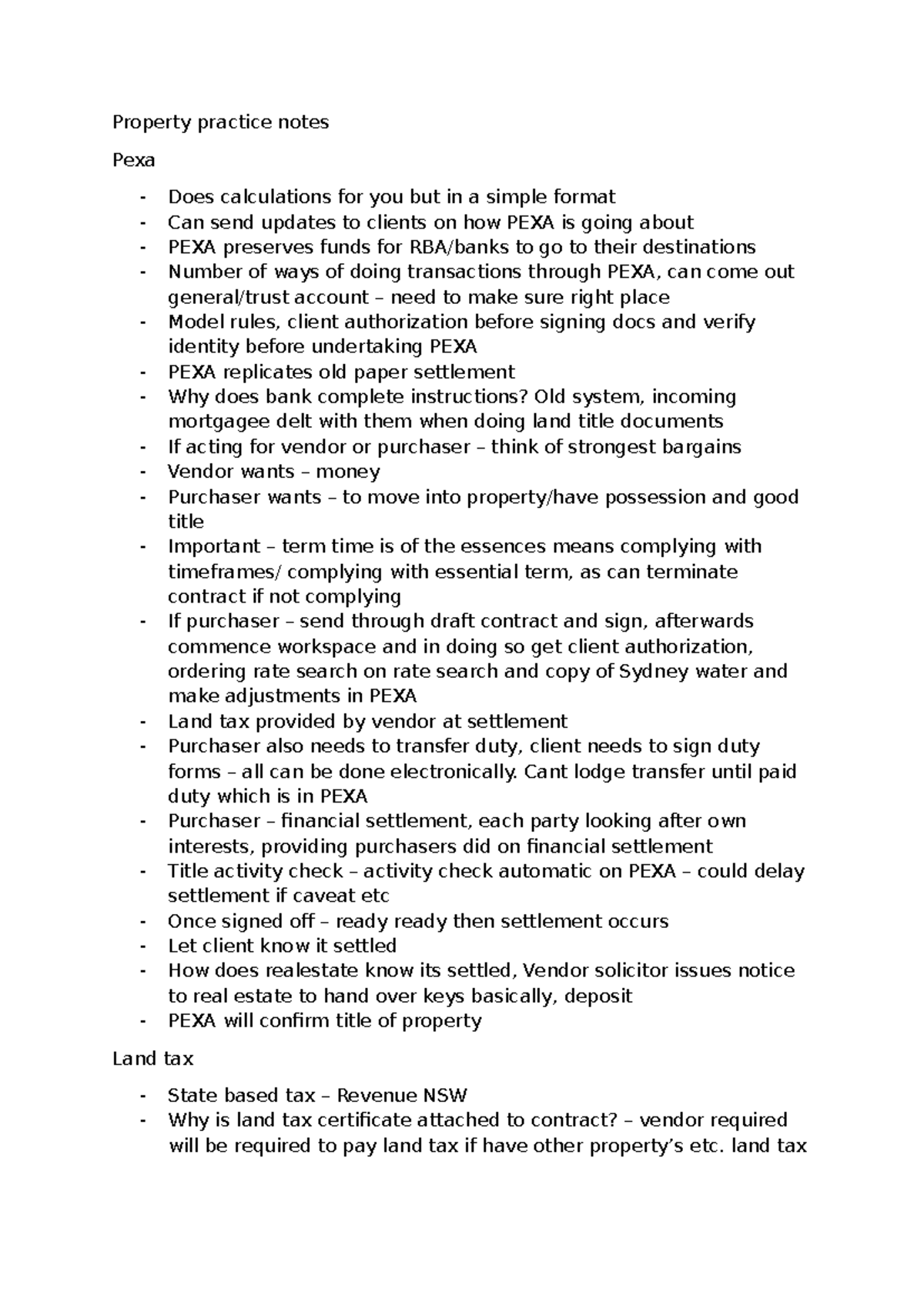 Property Practice Notes: Understanding PEXA Transactions and ...